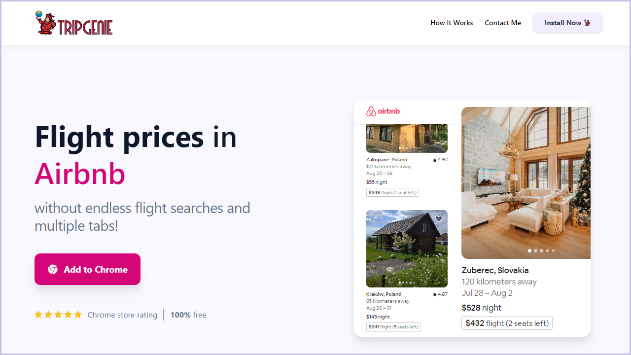 Flight prices in Airbnb